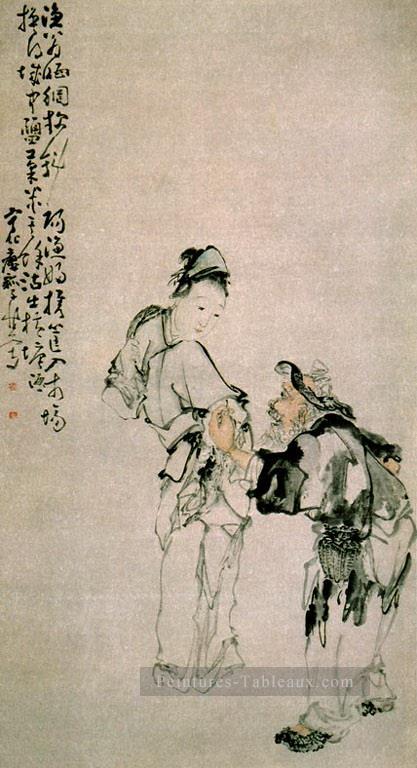 pêcheur et pêcheur Huang Shen chinois traditionnel Peintures à l'huile